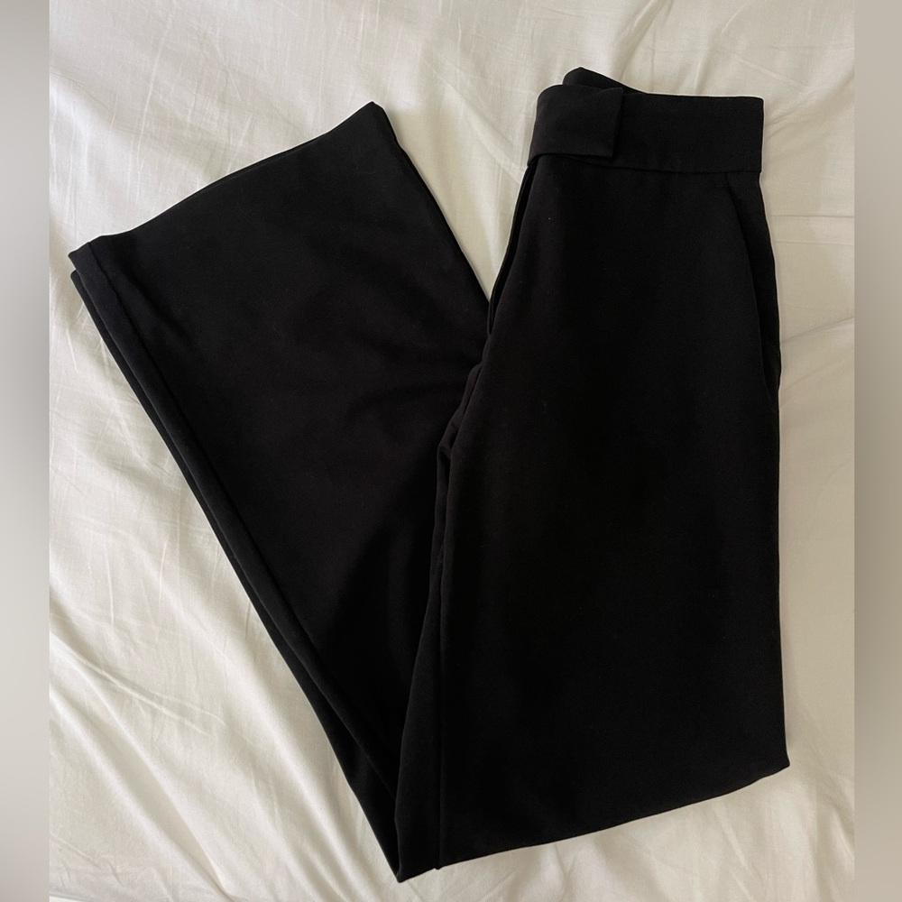 H&M Black Wide-Leg Trousers